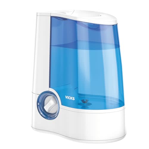 Vicks Warm Mist Humidifier - Air Humidifier for Bedroom, Home & Large Room, Baby, Kids and Adults Soothing Steam Vaporizer for Cough, Congestion, Allergies & Dry Air, VapoSteam Compatible