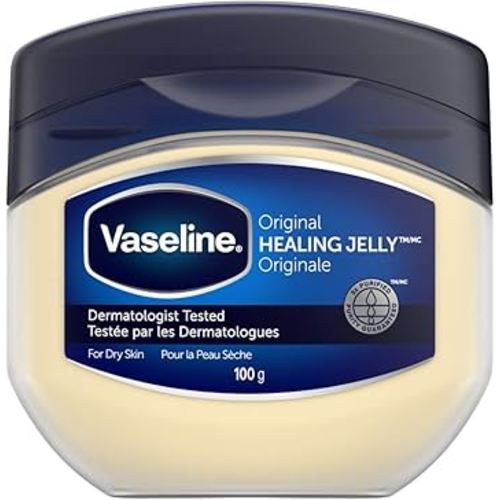 Vaseline Original Petroleum Jelly 100g- Hypoallergenic Skin Moisturizer for Sensitive Skin, Imported from Canada