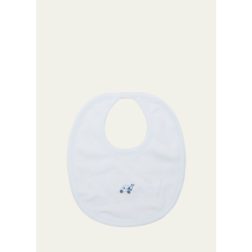 Hole In One Striped Baby Bib