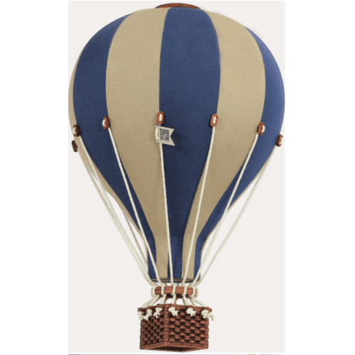 Decorative Hot Air Balloon Decorations - size large Navy Blue/Beige