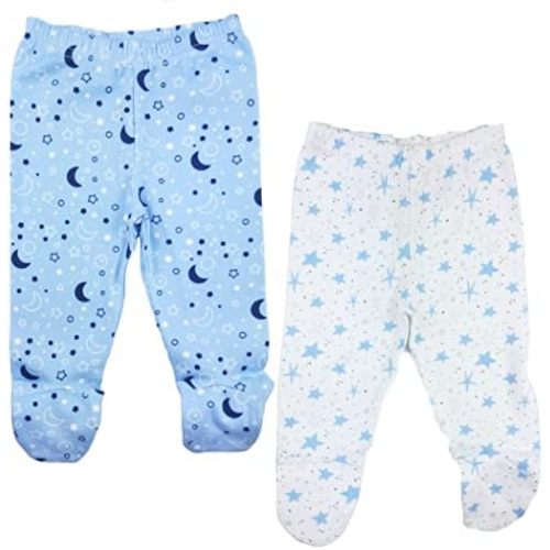 123 Bear 100% Cotton Baby Pants/Leggings with Footies 100% Cotton Unisex Boys Girls