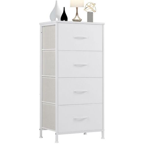 Jionjoy 4 Drawer Storage Dresser Chest - White