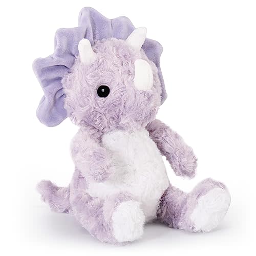 VANLINNY NEW Purple Dinosaur Stuffed Animals for Girls, Valentines Day Gifts for Kids, Cuddly Huggable Dinosaur Plush Toys for Baby, Xmas Birthday Gifts for Toddlers 3+