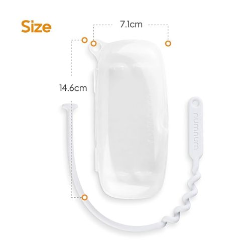 NumNum Baby Spoons Set, Travel Case for Pre-Spoon GOOtensils for Kids Aged 6+ Months - First Stage, Baby Led Weaning (BLW), Teething Spoon - 1 Travel Case, Clear - 1 Case