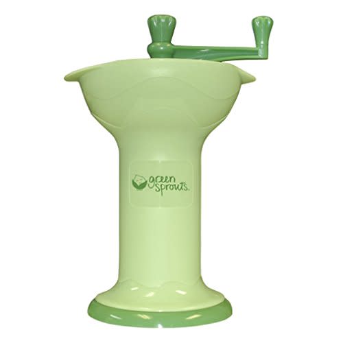 green sprouts Fresh Baby Food Mill - Easily Purees Food for Baby, Separates Seeds & Skins, Compact Size, No Batteries or Electricity Needed, Dishwasher Safe