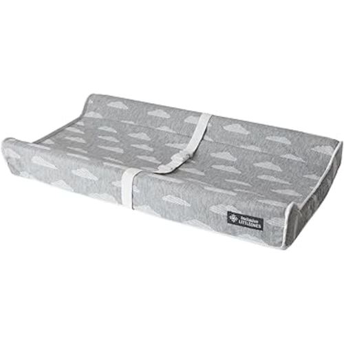 Baby Diaper Changing Pad - Soft, Waterproof Changing Pad, Non-Slip Bottom, Safety Straps & Ergonomic Contoured Design - Wipeable Changing Pad Cover Fits Standard Changing Tables & Dressers