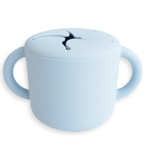 Silicone Snack Cup- Light Dusty Blue