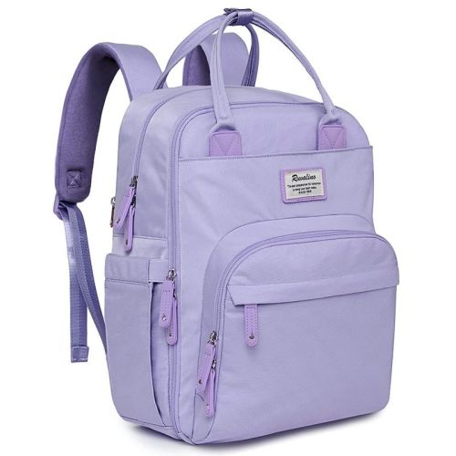RUVALINO Large Diaper Bag Backpack, Multifunction Travel Maternity Baby Changing Bags, Taro Purple