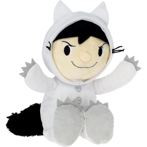 KIDS PREFERRED Where The Wild Things are Plush 14 Inch Max Stuffed Animal with Crinkle Feet, Bean Filled Bottom, and Removable Hood
