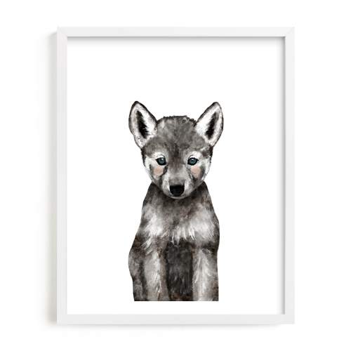 Baby Animal Wolf Children's Art Prints by Cass Loh | Minted
