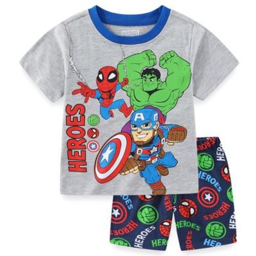 Marvel Avengers Boys Short Sleeve T-Shirt and Short Set for Toddler and Little Kids - Size 4
