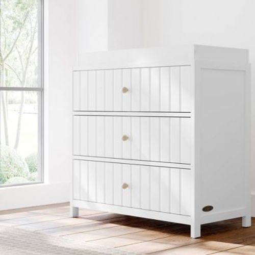 Graco Teddi 3-Drawer Dresser with Removable Topper - White