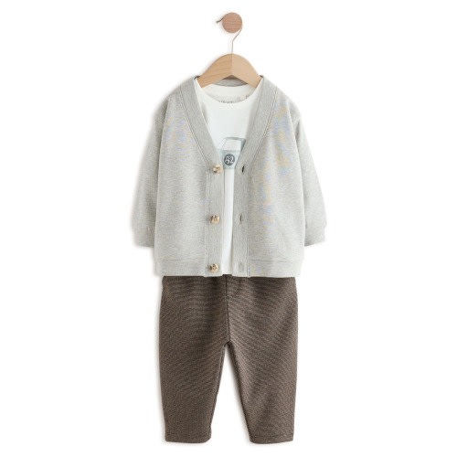 Kids' Cardigan, Top & Pants Set, 12-18 months