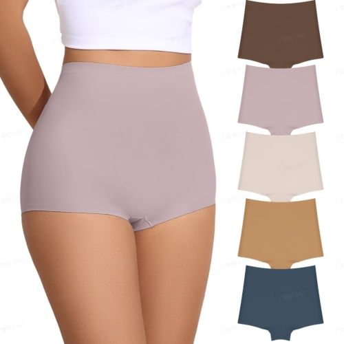 FallSweet No Show Boy Shorts Underwear for Women Seamless Panties Boxer Briefs Pack
