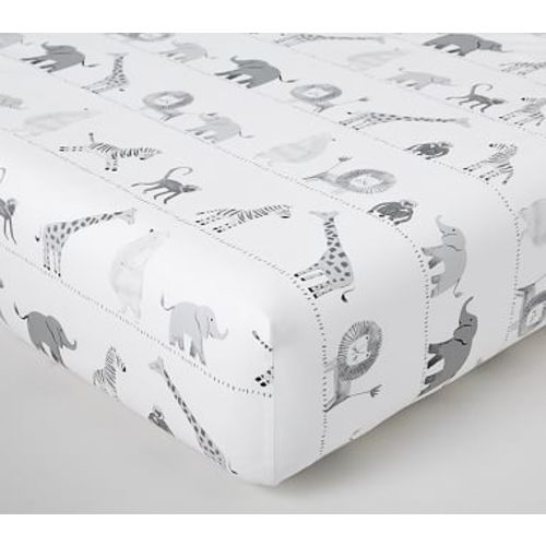 Organic Lawson Crib Fitted Sheet, Multi