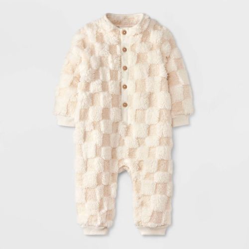 Baby Shearling Romper - Cat & Jack™ Cream 3-6m