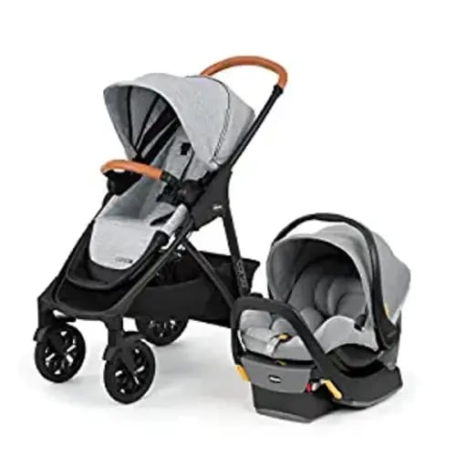 Chicco Modular Travel System - Corso LE Stroller, KeyFit 35 Infant Car Seat and Base - Stroller and Car Seat Combo in Veranda/Grey