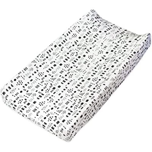 HonestBaby Organic Cotton Changing Pad Cover, Pattern Play, One Size