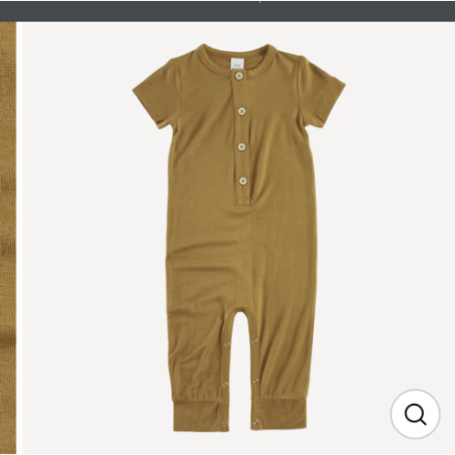 short sleeve union suit | honey mustard | lenzing modal