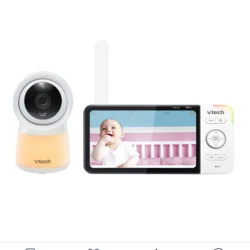VTech - Smart Wi-Fi Video Baby Monitor w/ 5” HC Display and 1080p HD Camera, Built-in night light, RM5754HD - White