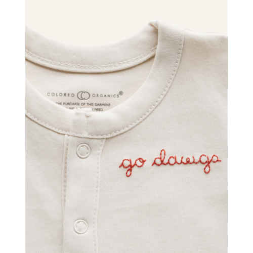 HAND-STITCHED GO DAWGS FOOTIE - 6-12m size