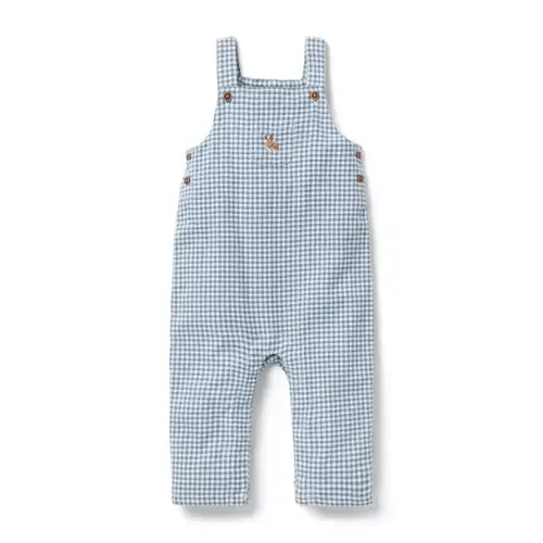 Baby Blueberry Dream Gingham Baby Gingham Dog Overall by Janie and Jack