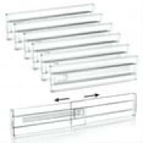Ababeny Adjustable Drawer Dividers Organizers, Adjustable Separators 3.2" High Expandable from 11-20" Kitchen Drawer Organizer for Utensils Tools Clothing Socks Dresser, Tape Installed (6 pack)