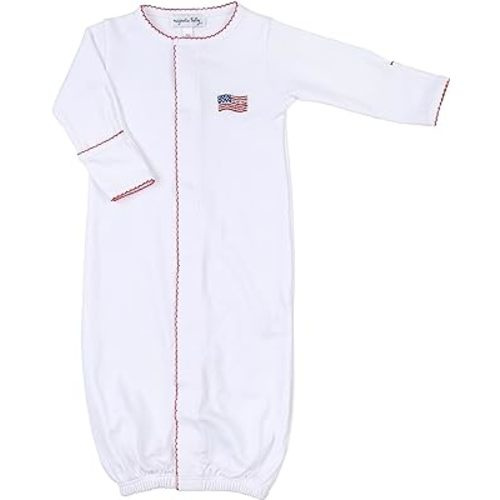 Baby Unisex Tiny Red, White and Blue Red Embroidered Converter