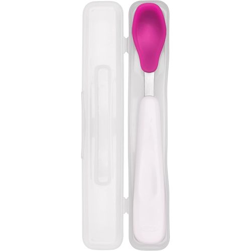 OXO Tot On-the-Go Feeding Spoon with Travel Case - Pink