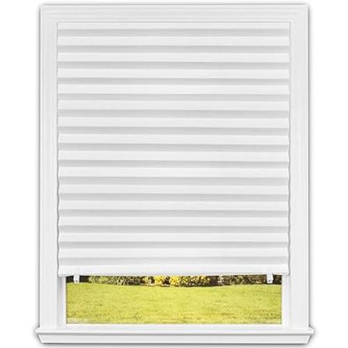 Redi Shade No Tools Original Light Filtering Pleated Paper Shade White, 36 in x 72 in, 6 Pack
