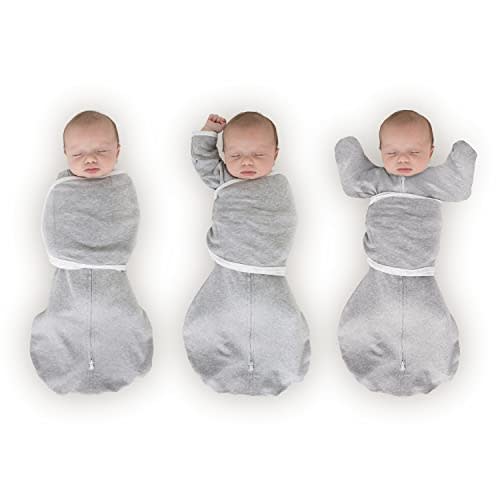 SwaddleDesigns 6-Way Omni Swaddle Sack Arms Up Swaddle for Newborn, More Options to Calm Startle Reflex, Improves Sleep