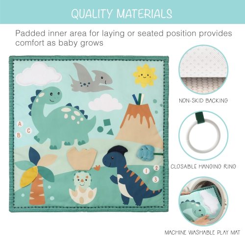 The Peanutshell Dino 7-in-1 Activity Play Gym & Play Mat for Baby - Multi-Color