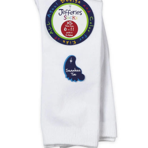 White Cotton Knee Sock