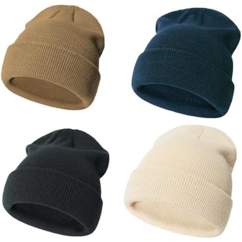 Urban Virgin 4 Packs Toddler Girls Winter Hats Infant Boys Beanie Soft Baby Caps Beanies Kids Knit Winter Hats