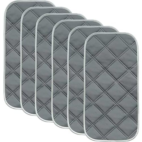 Sunny zzzZZ 6 Pack Baby Waterproof Changing Pad Liners - Quilted Thicker Ultra Soft Changing Table Cover Liners - Durable & Easy to Clean - Grey - 23" x 11"