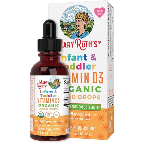 Vitamin D3 Liquid Drops for Infants & Toddler, USDA Organic Liquid Vitamin D Spray for Infants & Toddlers