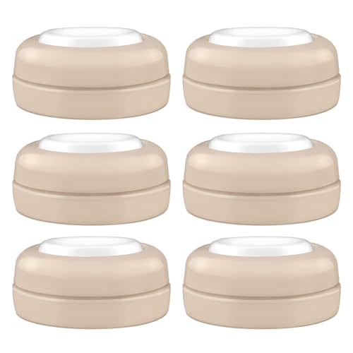 Maymom Screw Lids Aka Travel Caps with Rewritable Sealing Disc Compatible with Avent, Maymom Wide Mouth Bottles; Cap Replace Avent Natural Bottle Sealing Ring and Sealing Disc, 6pcs. (Khaki)