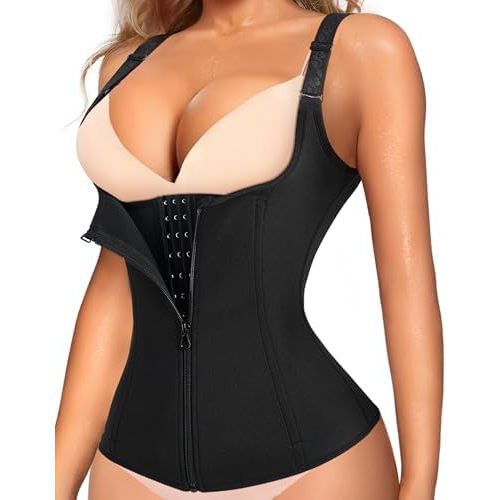 LODAY Waist Trainer Corset for Women Tummy Control Sport Workout Body Shaper Black