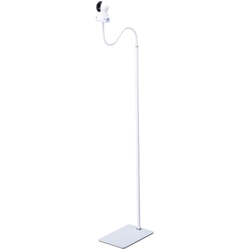 80"-31" Tall White Floor Holder Stand Mount for Security Cameras, 3.2lbs Base,Height Adjustable 31.5-80",Compatible with Baby Camera Monitor/Security Cameras/Pet Cameras