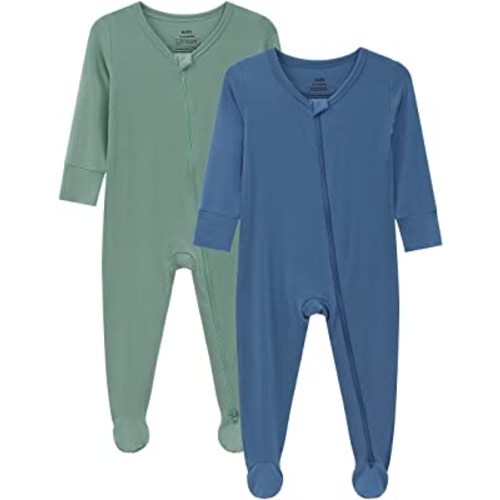 Bamboo Viscose Baby Footed Pajamas -Baby Infant Boys Girls Long Sleeve One Piece Romper - Sleep 'N Play PJ - 0-24 Months