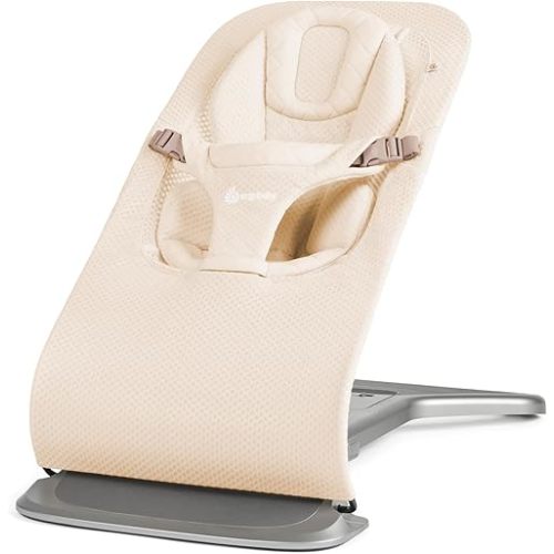 Ergobaby Evolve 3-in-1 Mesh Bouncer, Adjustable Multi Position Baby Bouncer Seat, Fits Newborn to Toddler, Cream Mesh