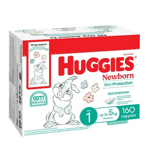 Huggies Ultimate Nappies Size 1 Newborn - 160 Pack