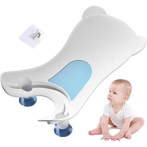 Sink Bather for Baby Baby Sink Bath with Suction Cup, Portable Bath with Hanging Hole, Buttock Support Washing Tool for Counter Bathtub Daily Use