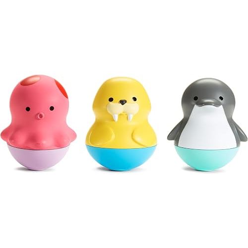 Munchkin® Bath Bobbers Mold Free Baby and Toddler Bath Toy, 6+ Months, Dolphin/Walrus/Octopus