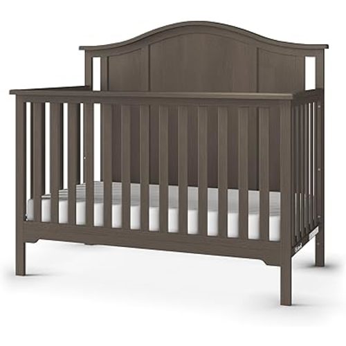Child Craft Cottage Arch Top 4-in-1 Convertible Crib, Baby Crib Converts to Day Bed, Toddler Bed and Full Size Bed, 3 Adjustable Mattress Positions, Non-Toxic, Baby Safe Finish (Dapper Gray)
