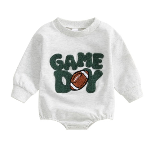 VISGOGO Newborn Infant Baby Boy Girls Oversized Romper Little Dude Sweater Onesie Coming Home Outfit Neutral Clothes