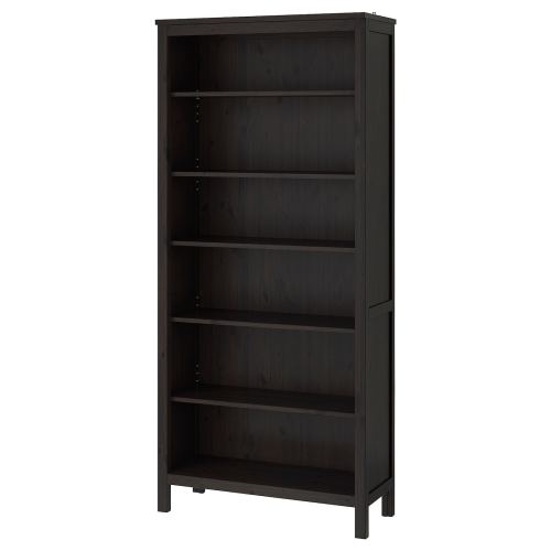 HEMNES Bookcase - black-brown 35 3/8x77 1/2 "