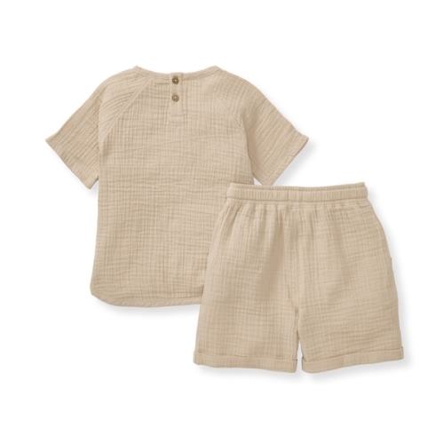 Crinkle Muslin Baby Boy Set - 6-9 Months