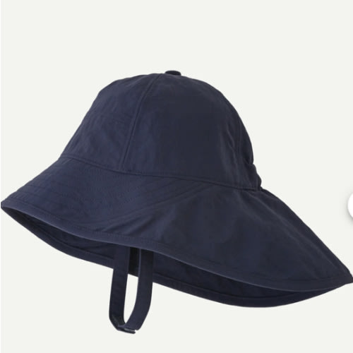 Patagonia Baby Block-the-Sun Full Brim Hat, Fleck Blue 6-12months