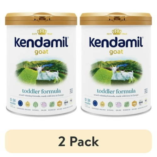 (2 pack) Kendamil Goat Toddler Drink, European Formula Powder with Whole A2 Milk, HMOs, & Dha, 28.2oz